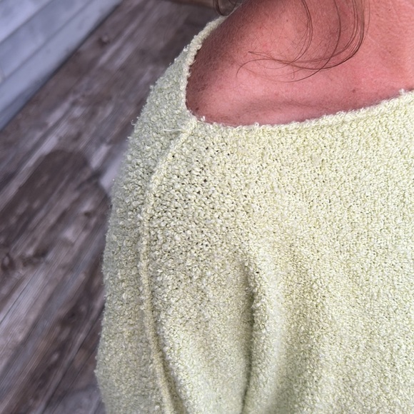 J. Jill Slouchy Sweater Dolman Sleeve Lime Green XL - Picture 5 of 7